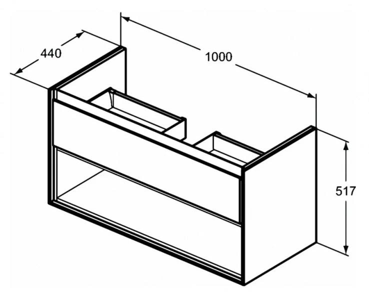 Тумба под раковину подвесная Ideal Standard Connect Air 100 см белая, нет в наличии - фото 2