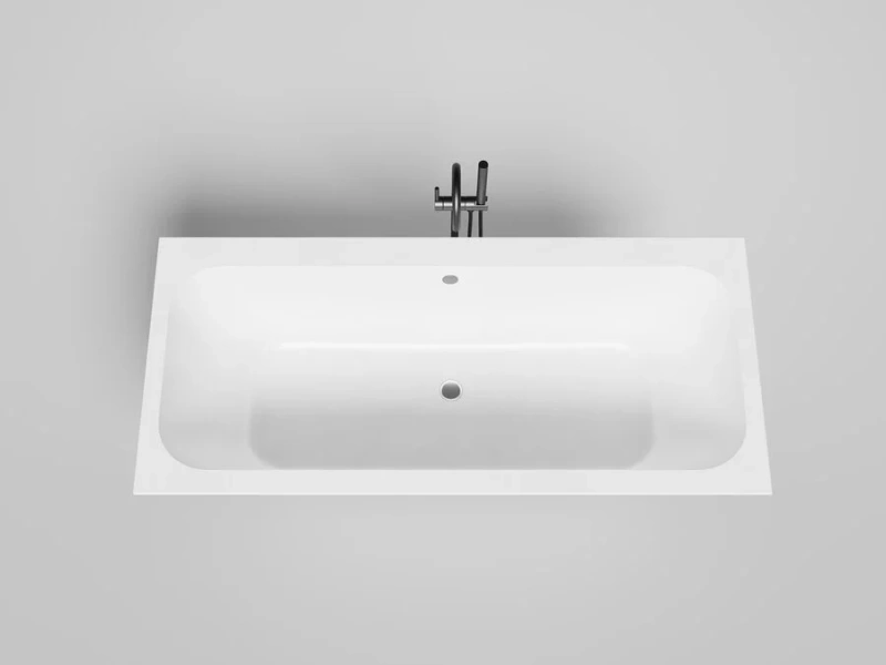 Ванна из искусственного камня Salini Orlanda Axis 180x80 см встраиваемая, белый матовый - фото 4