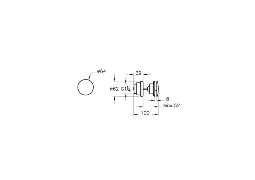 Донный клапан VitrA хром - фото 2