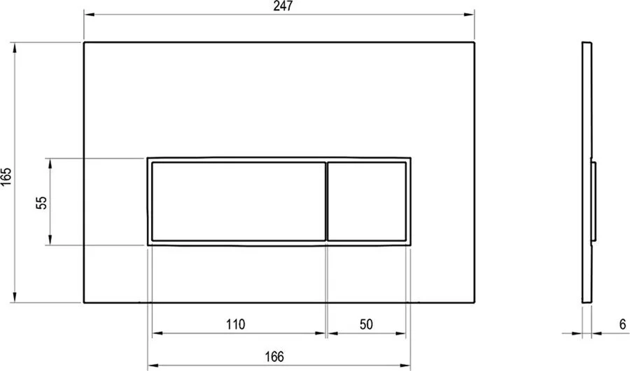 Клавиша смыва Ravak Uni черная матовая - фото 2