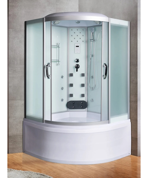 Душевой бокс River Temza 120x120 см с поддоном стекло матовое - фото 2