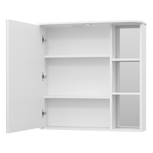 Зеркальный шкаф, зеркало слева, полочки справа, Misty Венера П-Внр04080, недорогo - фото 3