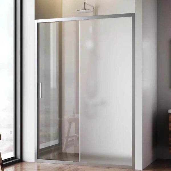 Душевая дверь в нишу AM.PM Gem Solo 140 см профиль хром стекло матовое, матовые - фото 7