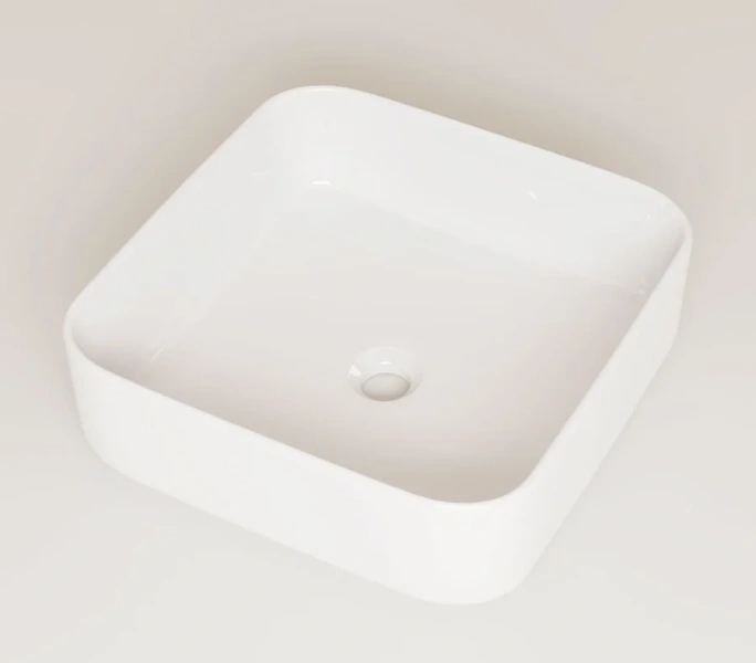 Раковина IDDIS Bridge 04i27 39 см квадратная, маленькие, в форме чаши, квадратная - фото 5