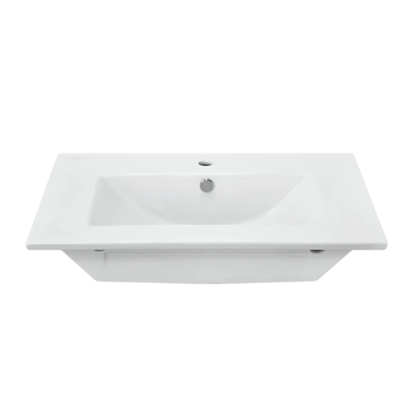 Тумба с раковиной подвесная Misty Дунай 75 см ЛДСП, моноблок - фото 5