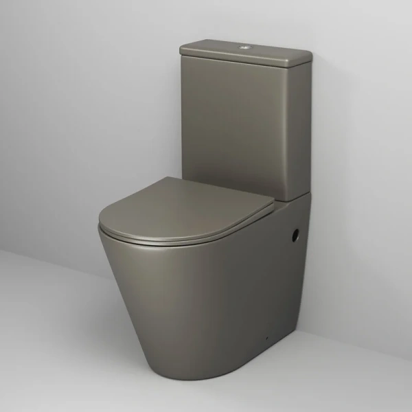 Унитаз компакт Grossman Color хаки матовый, безободковые, сиденье с микролифтом , с антивсплеском, компакт - фото 5