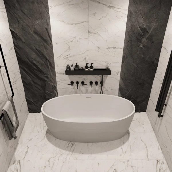 Ванна акриловая Corpa Nera Bosso CN130101, 170 х 76 см, белый матовый, 170 см - фото 9