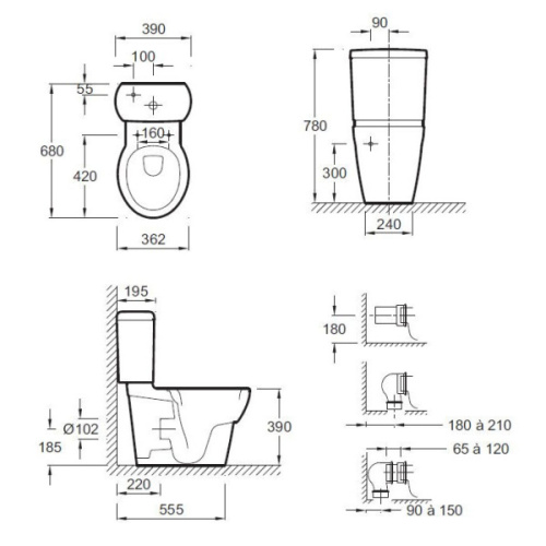 Унитаз Jacob Delafon Ove E1540-00 /19974W-00 - фото 2