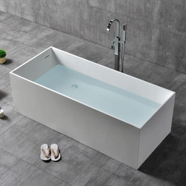 Ванна из искусственного камня Abber Stein 180x76 см белая матовая - фото 1