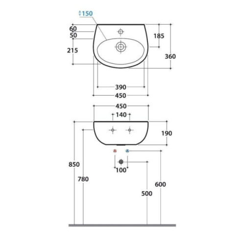 Раковина Globo Grace GR045 - фото 4