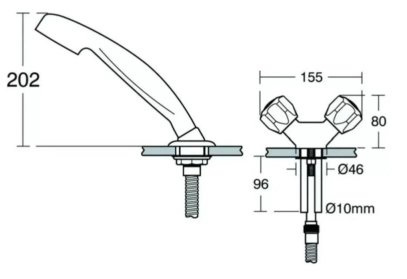 Смеситель для раковины Ideal Standard Starlite двухвентильный - фото 2