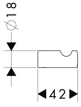 Крючок для ванной Hansgrohe Logis хром, современные, hi-tech - фото 2