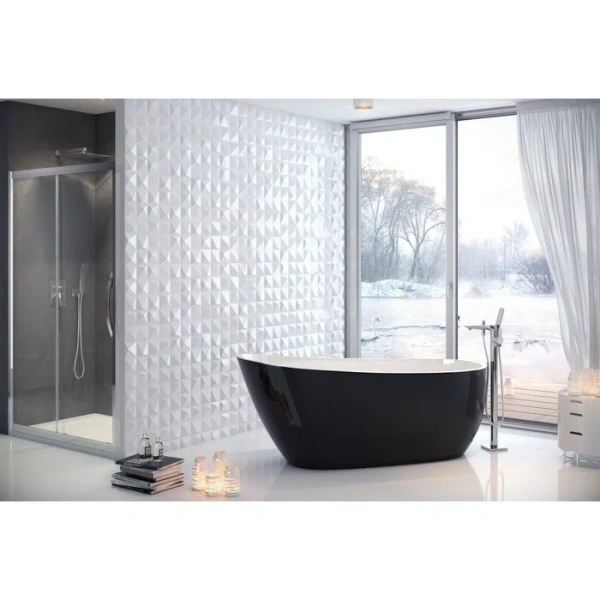 Ванна акриловая Excellent Comfort+ 175 x 74 см, черный/белый, WAEX.CMP2.17WB - фото 1