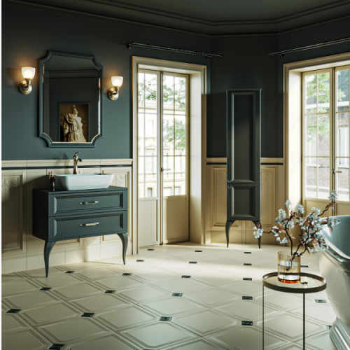 Тумба под раковину напольная Aqwella LaDonna 85 см черная, комплект (набор) - фото 8