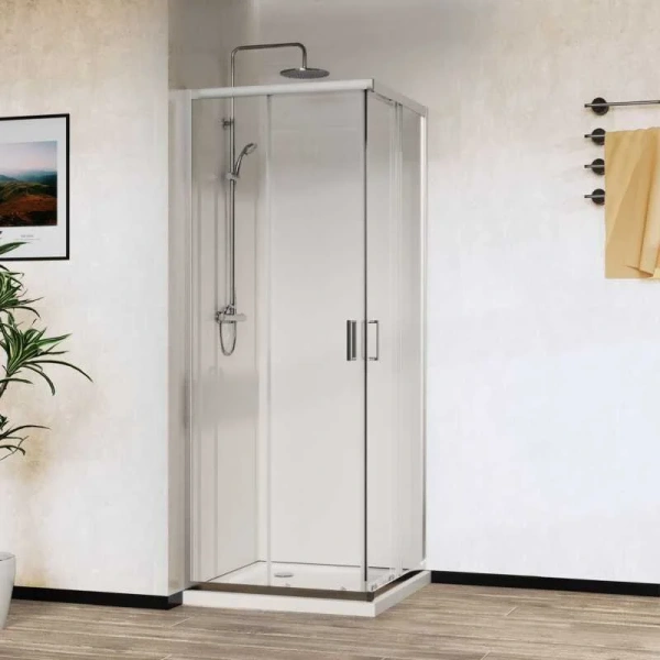 Душевой уголок Vincea City 90х90 см профиль хром, стекло прозрачное, 90х90 - фото 5