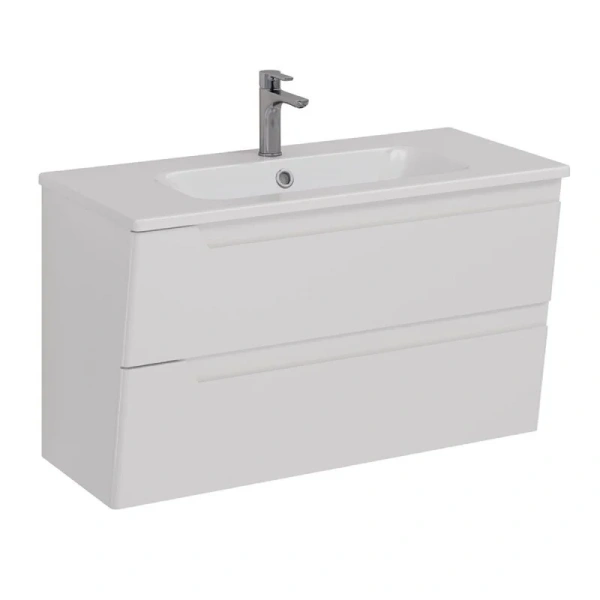 Тумба с раковиной подвесная Lemark Miano LM06M100T 100 см с двумя ящиками