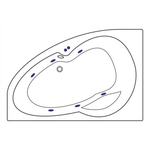 Ванна гидромассажная Excellent Newa Soft 160 x 95 см, левая, белый/золото, WAEX.NEL16.SOFT.GL - фото 3