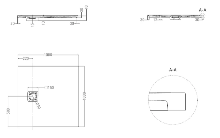 Душевой поддон Salini Oasi 100x100 см матовый белый - фото 2