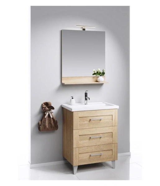 Тумба с раковиной подвесная Aqwella Фостер FOS01083DS 80 см ЛДСП - фото 4