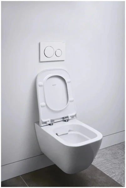 Унитаз подвесной Geberit Smyle Square с сиденьем микролифт - фото 4