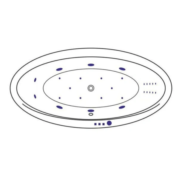 Ванна гидромассажная Excellent Lumina Ultra Nano 190 x 95 см, цвет белый/хром, WAEX.LUM19.ULTRANANO.CR, в наличии - фото 9