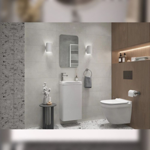 Тумба с раковиной подвесная Velvex Bio tpBIO.40-21 40 см с распашной дверцей - фото 3