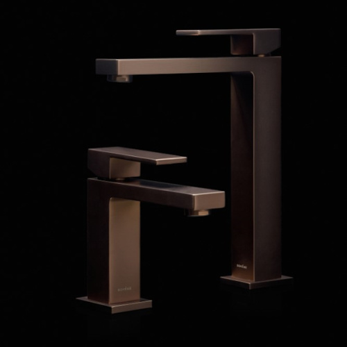 Смеситель для раковины Boheme Qubic брашированная бронза - фото 4