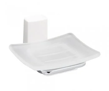 Мыльница WasserKRAFT Leine хром/белый - фото 2