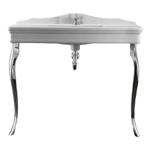 Раковина консоль Devon & Devon Colette 109 см ножки металлические, никель - фото 1