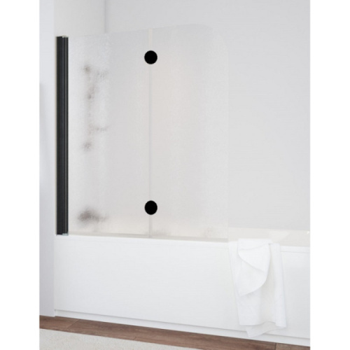 Душевая шторка на ванную стекло шиншилла Vegas-glass E2V 120 02 L, рифленые - фото 6