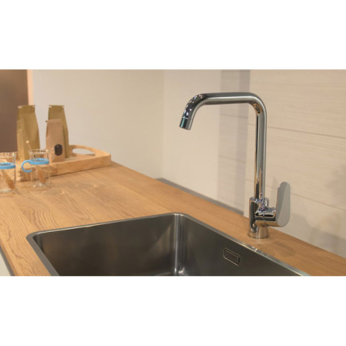Смеситель для кухни Hansgrohe Focus однорычажный, хром, высокие, из латуни, округлая форма - фото 5