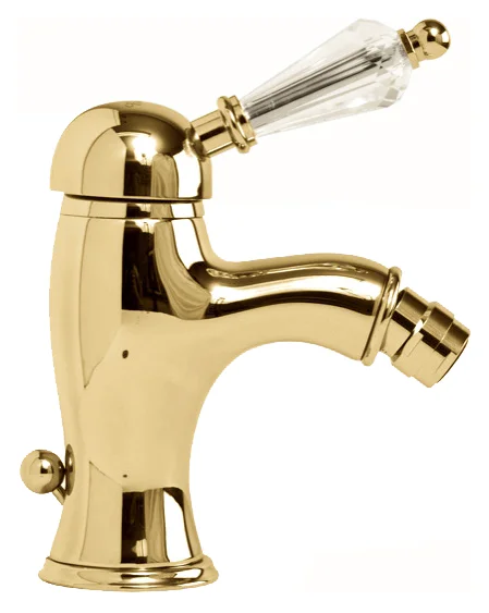 Смеситель для биде Cezares Vintage золото 24 карат ручка Swarovski - фото 1