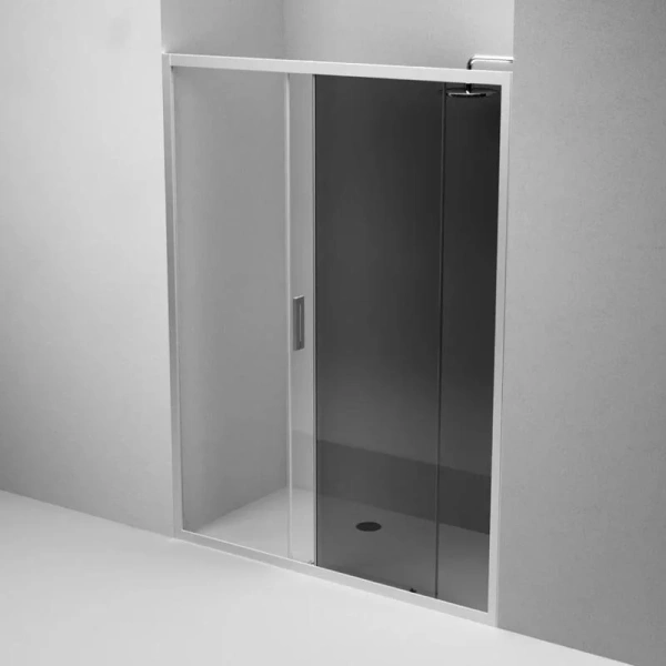 Душевая дверь в нишу AM.PM Gem Solo 150 см профиль хром стекло тонированное, хром - фото 4