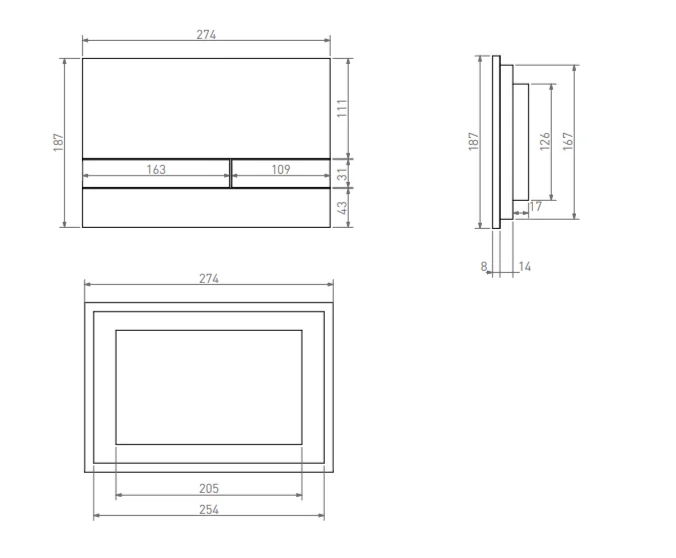 Клавиша смыва Salini Puro белая матовая - фото 4