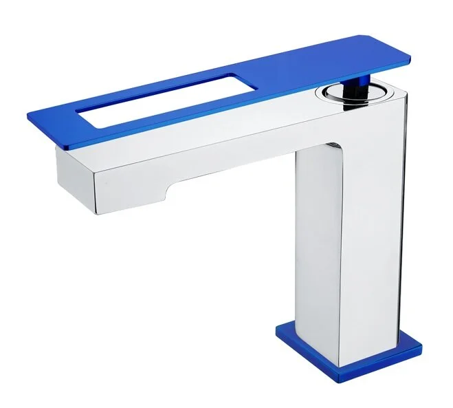 Смеситель для раковины Boheme Q хром/синий - фото 1
