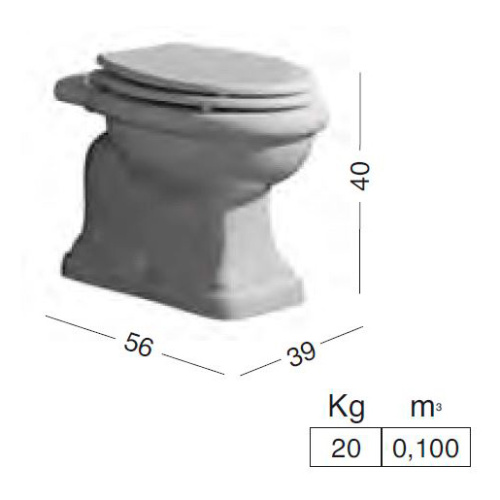 Унитаз Eurodesign Lord CER-VAS с высоким бачком - фото 3