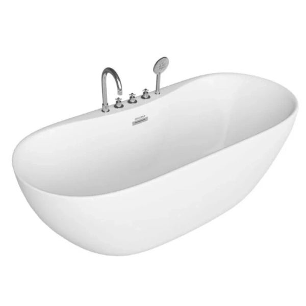 Ванна акриловая Grossman Classic GR-12502-1, со смесителем, 170 x 75 см, белая - фото 1