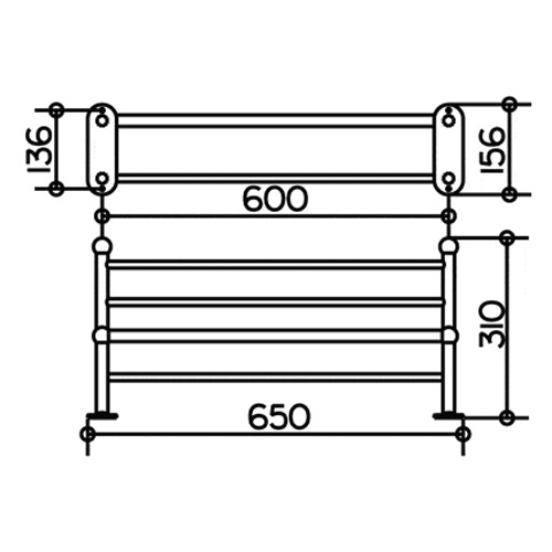 Полка-полотенцедержатель для ванной Keuco Astor 02175 - фото 2