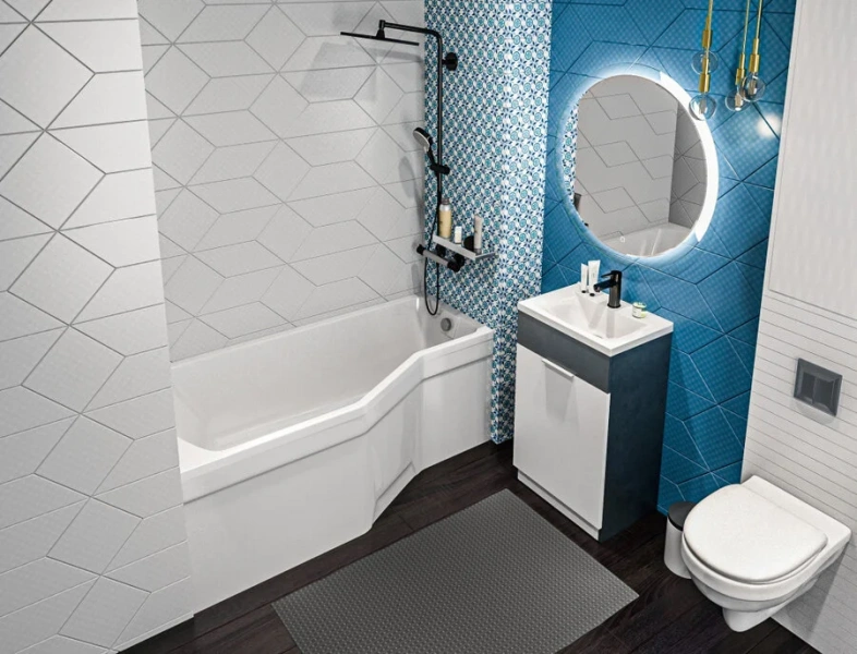 Ванна акриловая Creto Karmen 33-15075L/33-15075R, 150 x 75, левая/правая, белый, угловые, приставные, встраиваемые - фото 7