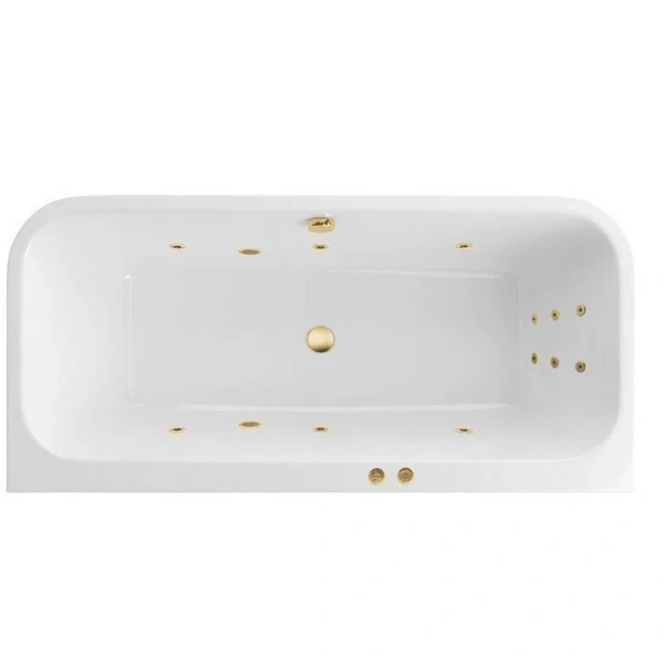 Ванна гидромассажная Excellent Arana Line 180 x 85 см, белый/золото, WAEX.ARA18.LINE.GL - фото 1