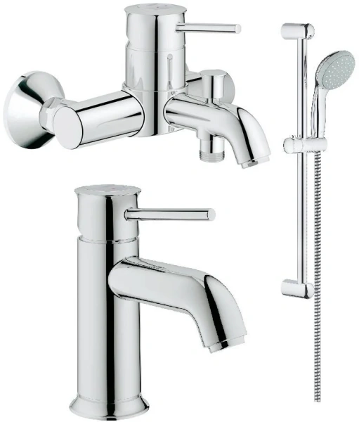 Душевой комплект Grohe BauClassic хром - фото 1