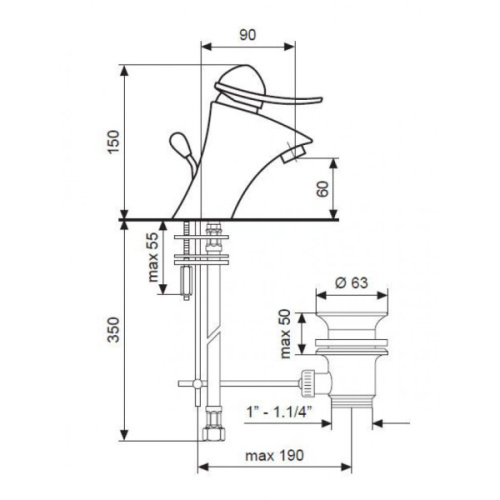 Смеситель для раковины Emmevi Cheope 5003 - фото 4