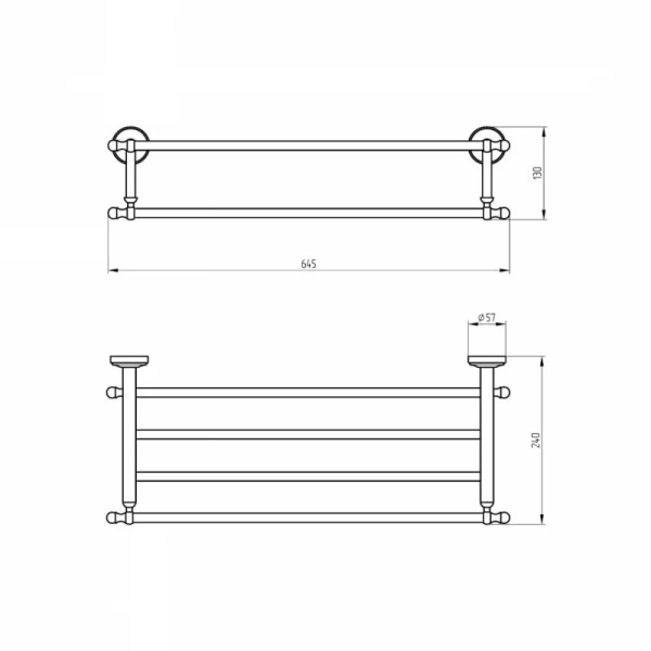 Полотенцедержатель Migliore Mirella хром, классические, ретро, декорированные - фото 2