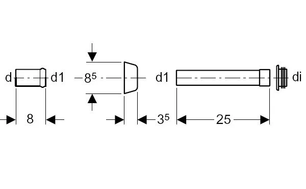 Переходник для колена смыва Geberit хром глянцевый index_1 - фото 3