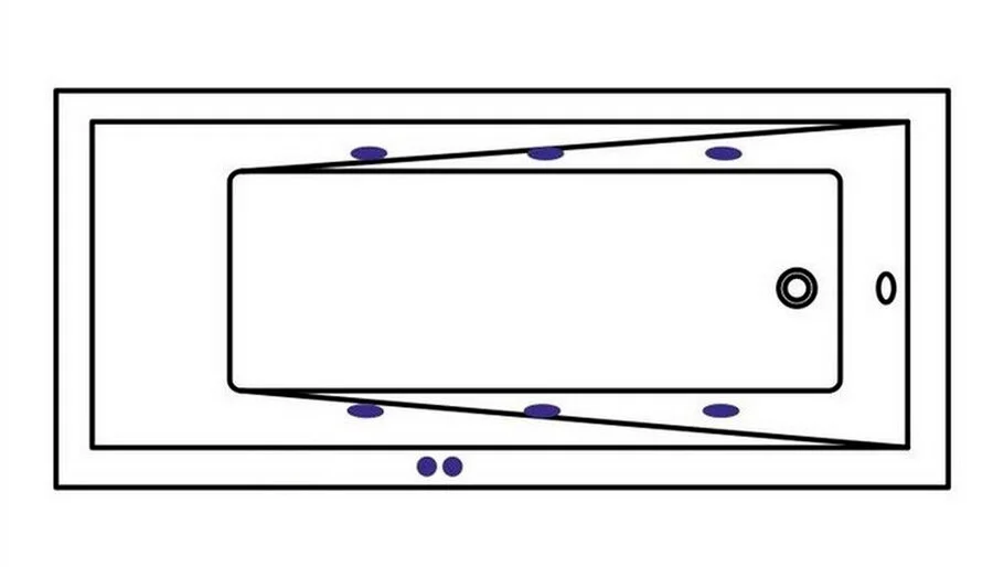 Ванна гидромассажная Whitecross Wave Soft, 170 х 75 см, увеличенная толщина акрила, усиленная армировка, белый/золото, 0101.170075.100.SOFT.GL - фото 2