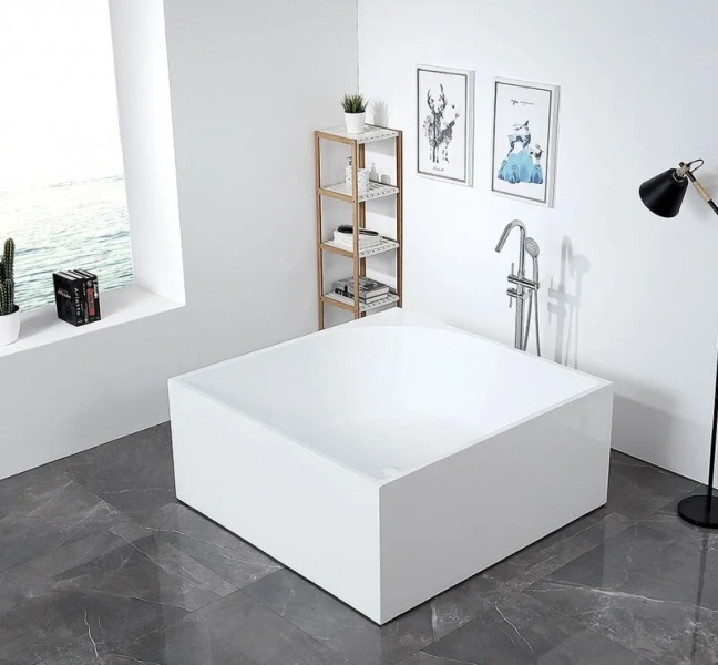 Акриловая ванна Abber 140х140 см квадратная - фото 3