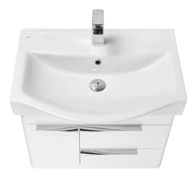 Тумба под раковину подвесная Акватон Беверли 65 см белый глянец, подвесная, пристенная - фото 4