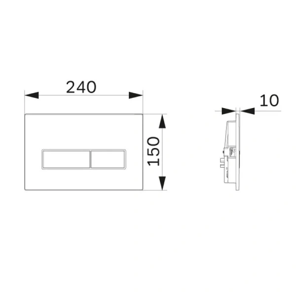 Инсталляция для унитаза Am.Pm ErgoFit клавиша белая глянцевая, кнопки прямоугольные, с кнопкой - фото 5