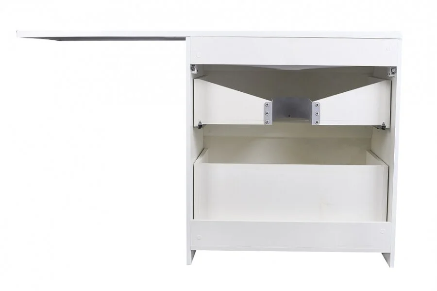 Тумба под раковину напольная Style Line Даллас 77 см белая, моноблок, для стиральной машины - фото 5