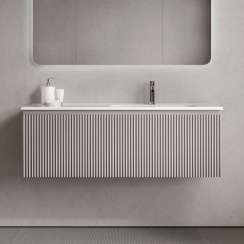 Тумба под раковину подвесная Sancos Snob R 1.0 120 см правая doha soft, современная, hi-tech - фото 3